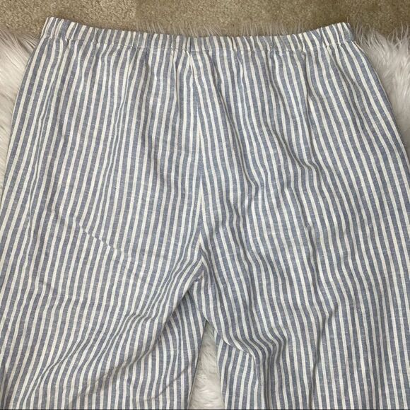 Eileen Fisher Stripe Hemp Blend Ankle Pants - Picture 8 of 10